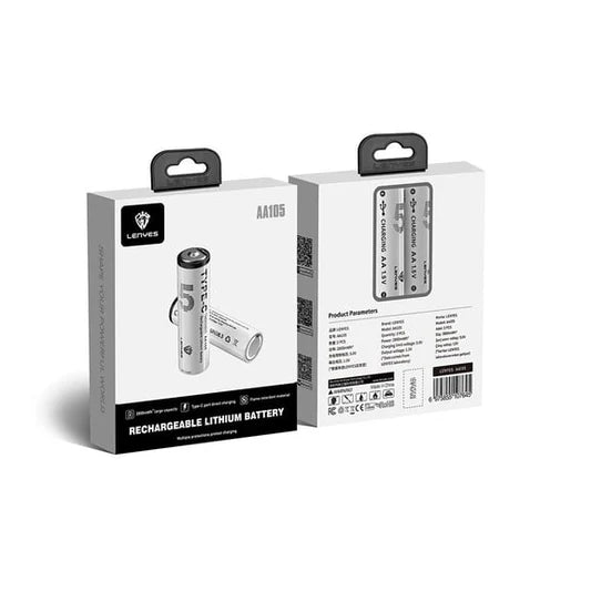 Lenyes AA105 Rechargeable Batteries – White & Long-lasting
