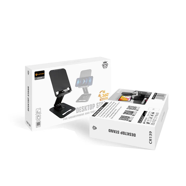 Lenyes CR139 Adjustable Metal Phone Stand – Black