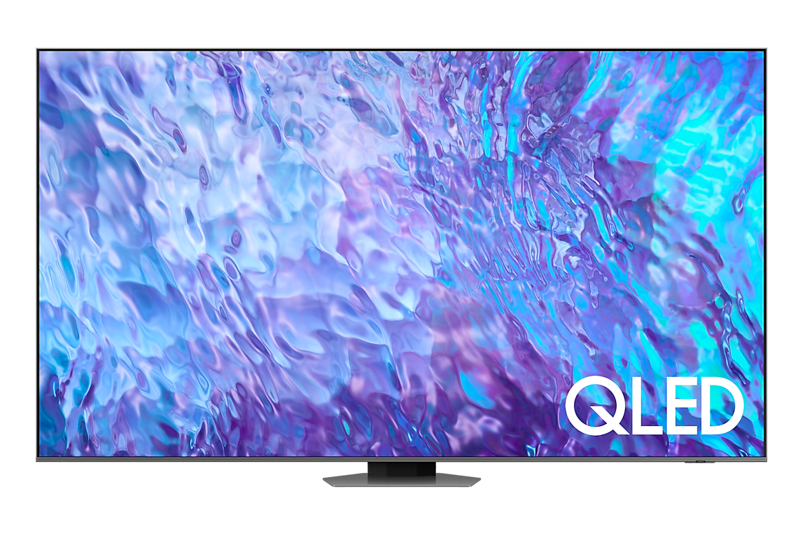 Samsung QA98Q80CAUXTW 98 inch QLED 4K Smart TV Black — Front View