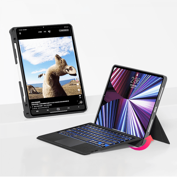 حافظة لوحة مفاتيح ويوو ماج تتش لجهاز ايباد مقاس 12.9 بوصة - أسود