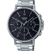 Casio Elegant Multifunction Silver St.Steel Black Dial For Men MTP-E321D-1A