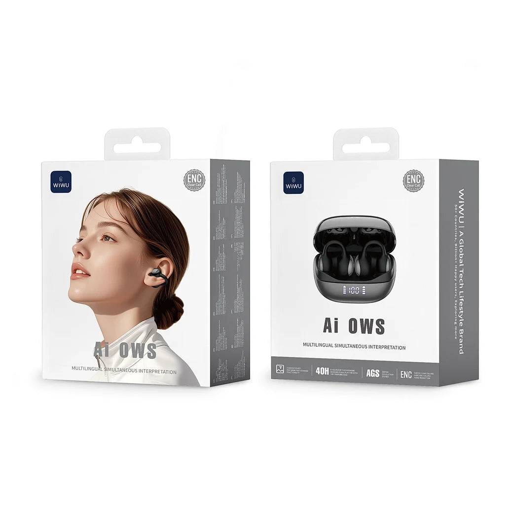 WiWU Ai302 Multilingual Real-time Translation Open-Ear Wireless Earbuds