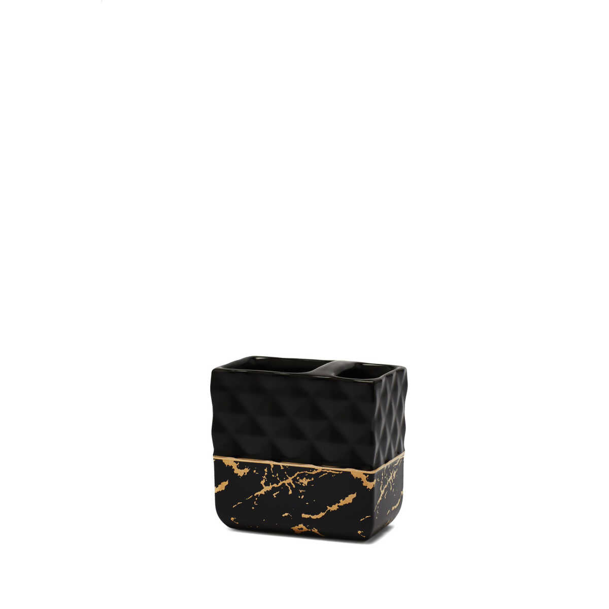 Primanova Nero Toothbrush Holder – Elegant Black Ceramic