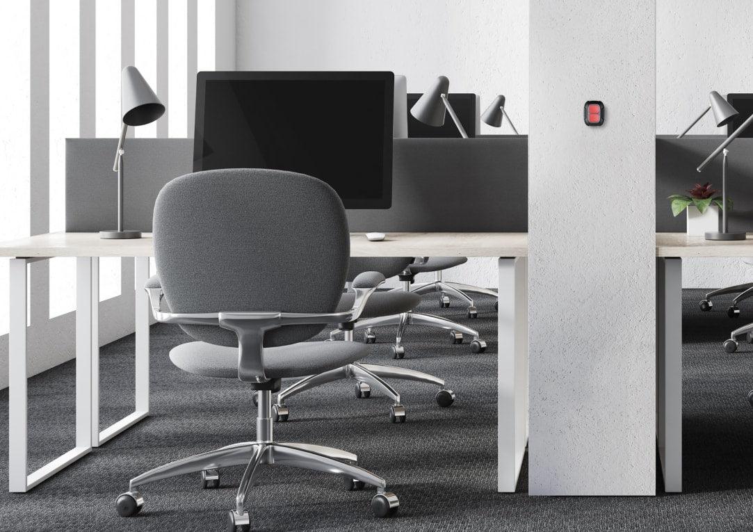 جهاز تعليق لاسلكي بزر مزدوج باللون الابيض من أجاكس