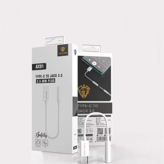 Lenyes AX91 – محول Type-C إلى AUX 3.5mm لسماعاتك