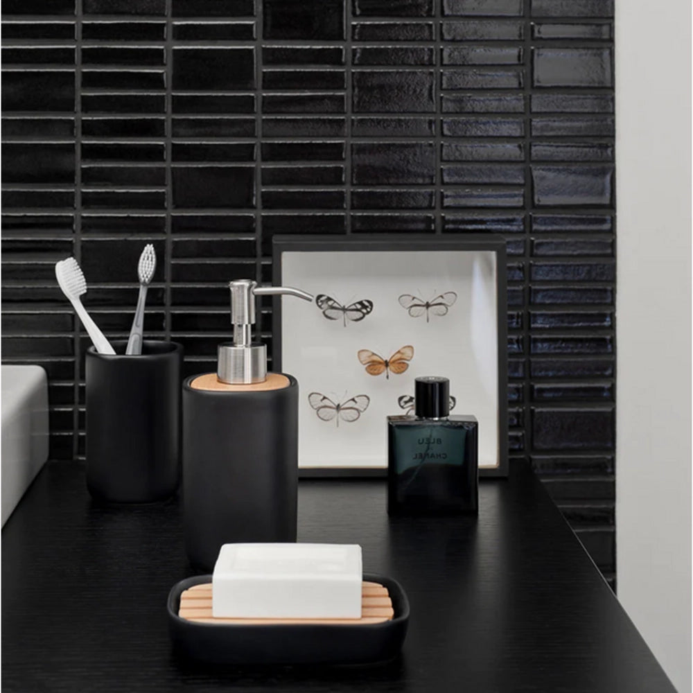 كوب حمام اوسكار من أكوانوفا - سيراميك أسود أنيق