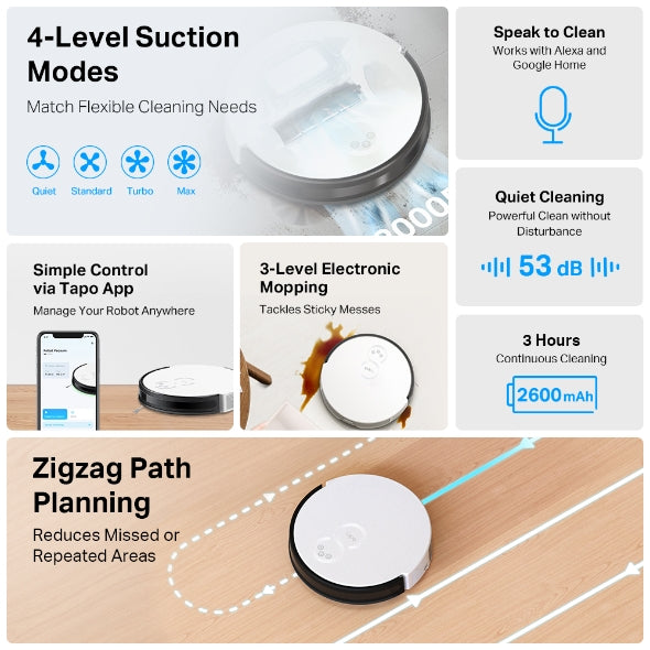 روبوت المكنسة الكهربائية والممسحة تابو من تي بي لينك RV10