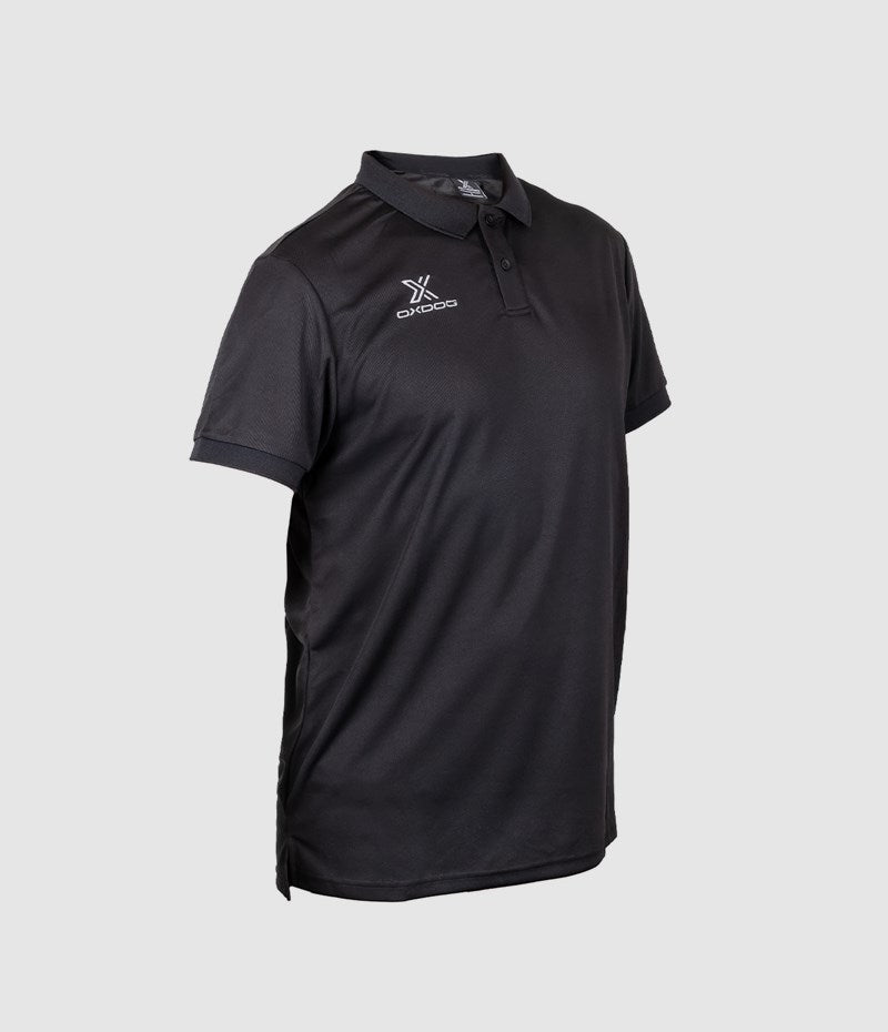 OXFORD II PIQUE أسود – بولو كلاسيكي عصري ومريح