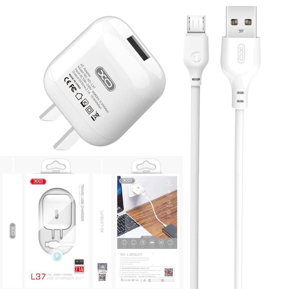شاحن XO L37 EU بقوة 2.1 أمبير