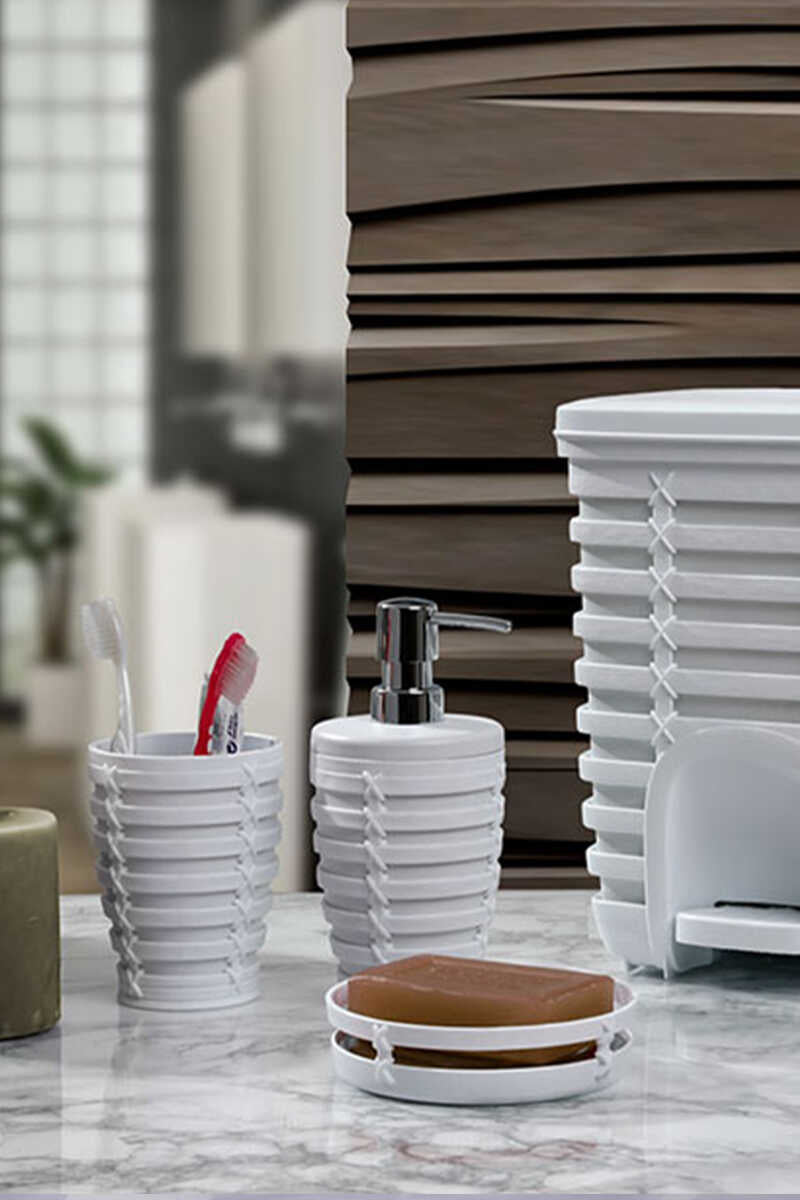 Primanova Palm Soap Dish White – Elegant Resin Design