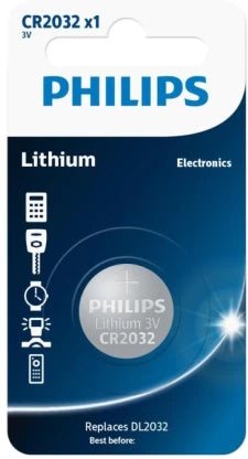 Philips CR2032P1L/40 Lithium Battery – Long Lasting