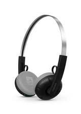 سماعات رأس لاسلكية على الأذن Philips TAH2000BK Ringo، بمشغلات 40 مم، وبطارية تدوم 26 ساعة، باللون الأسود