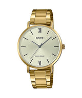 Casio LTP-VT01G-9B Chain Strap Woman Watch