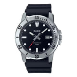 Casio MTP-VD01-1E Black Rubber Black Dial For Men