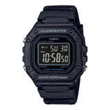 Casio Standard Digital Black Rubber W-218H-1B