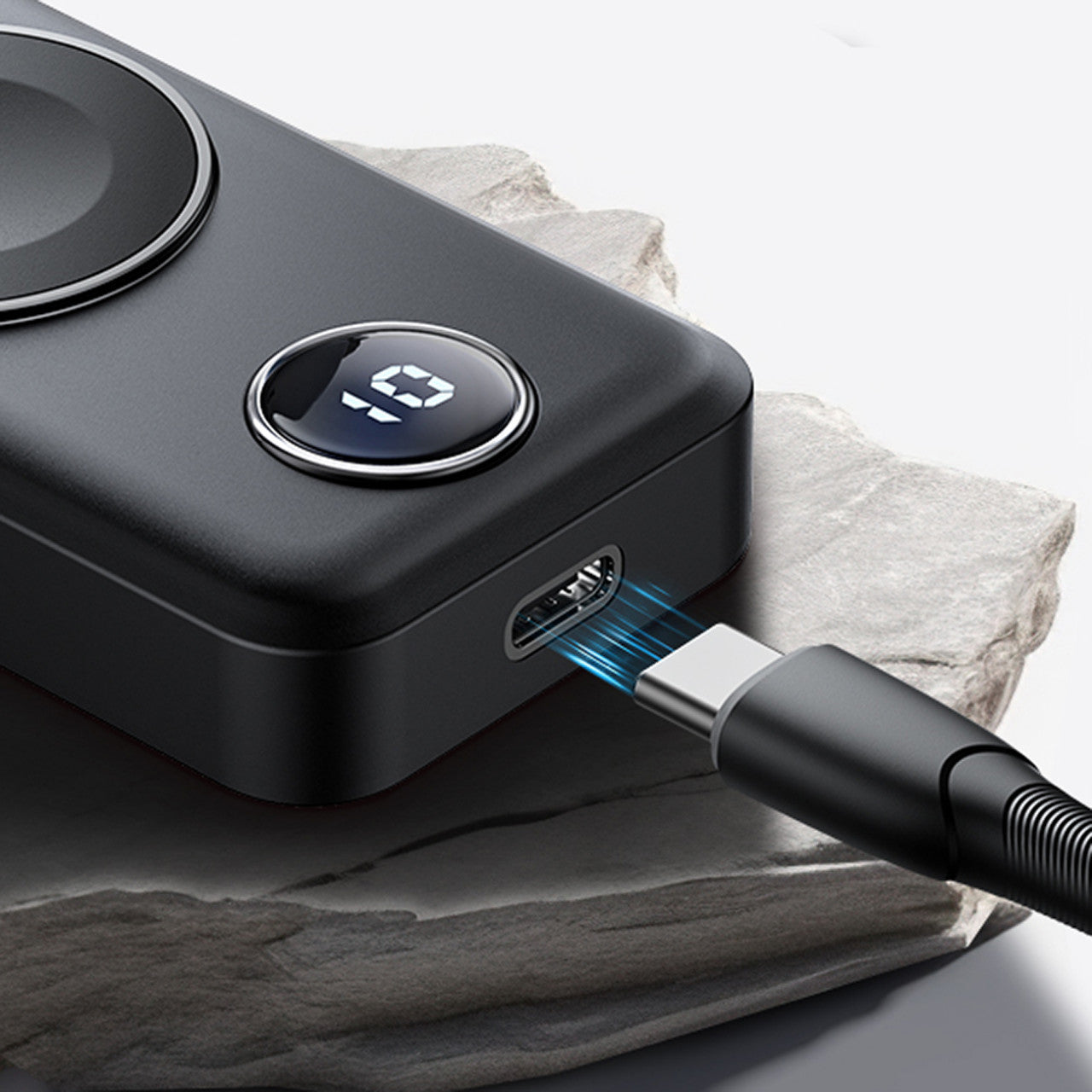 باور بانك لاسلكي من جوي روم 2000 مللي أمبير لشحن ساعة ابل - أسود & وردي