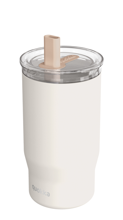 QUOKKA THERMAL SS STRAW TUMBLER MIST IVORY 720 ML