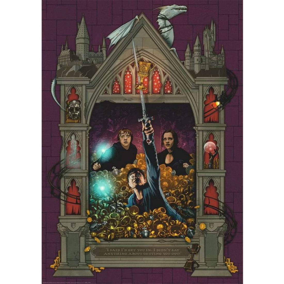 Harry Potter and the Deathly Hallows Part 2 MinaLima Puzzle - 1000 Pieces