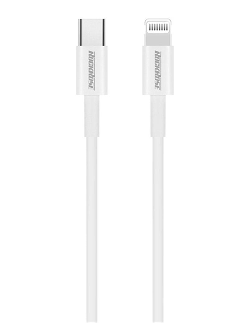 ROCKROSE USB Type-C cable in Lightning Zeta CL, 20W PD, 1m, white