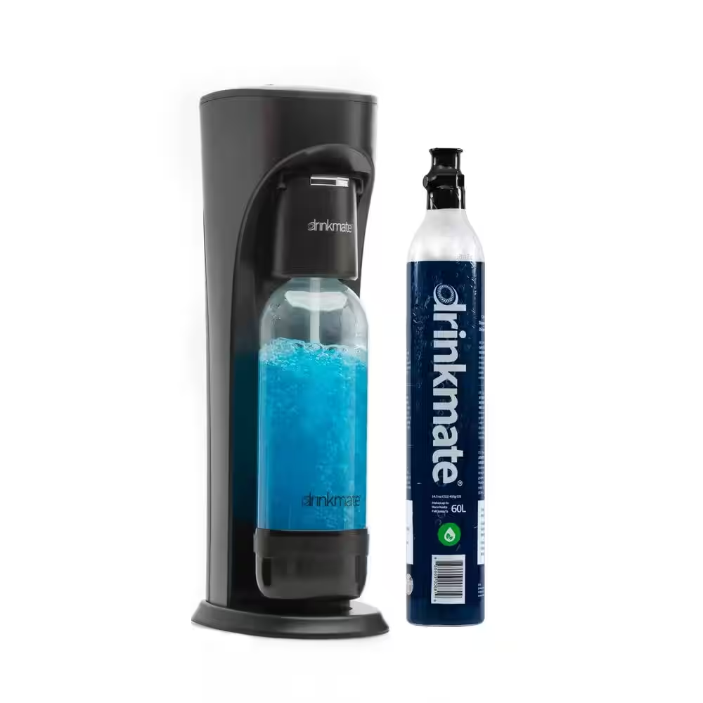 DrinkMate OmniFizz Sparkling Water and Soda Maker, Carbonates Any Drink, with 60 L Cylinder