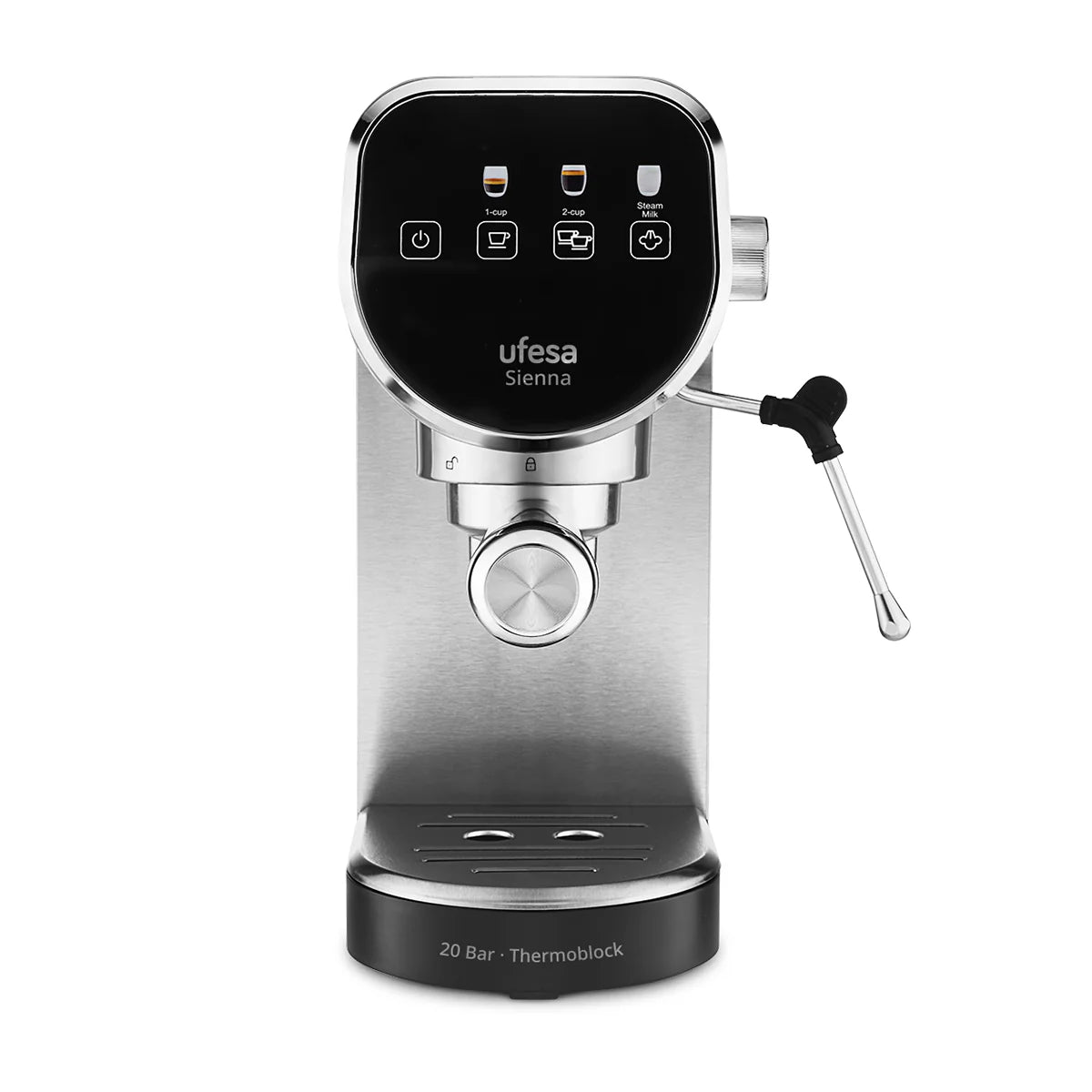 UFESA Sienna Thermoblock Espresso Machine - 20 Bar Coffee Maker with Steam Wand