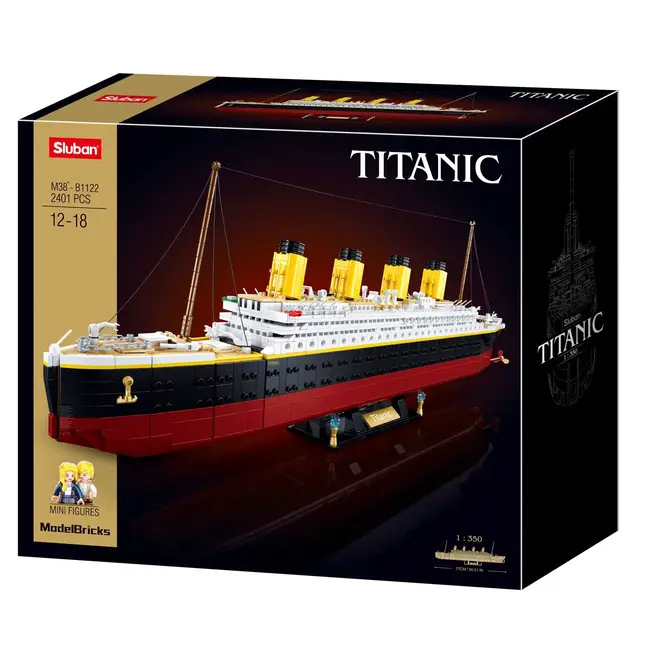 Sluban Titanic 1:350 | 2401 قطعة نموذج بحري فاخر