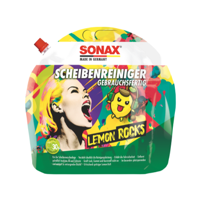 SONAX Windscreen Wash Lemon Rocks – Ready to Use, 3L