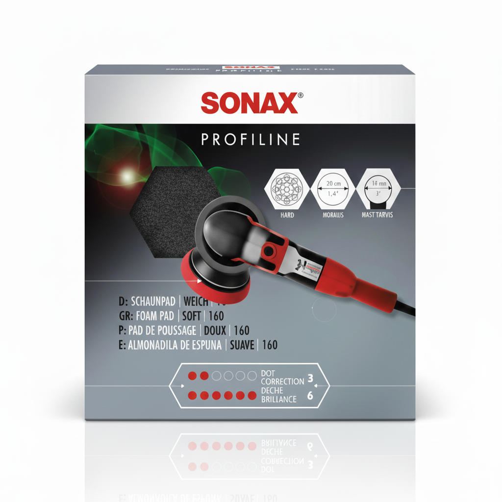 SONAX Red DA Polishing Sponge – For 150mm Backing Plates