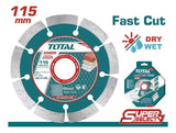TOTAL Diamond Cutting Disc for Marble & Granite 115mm - 4.5" (TAC21111512)