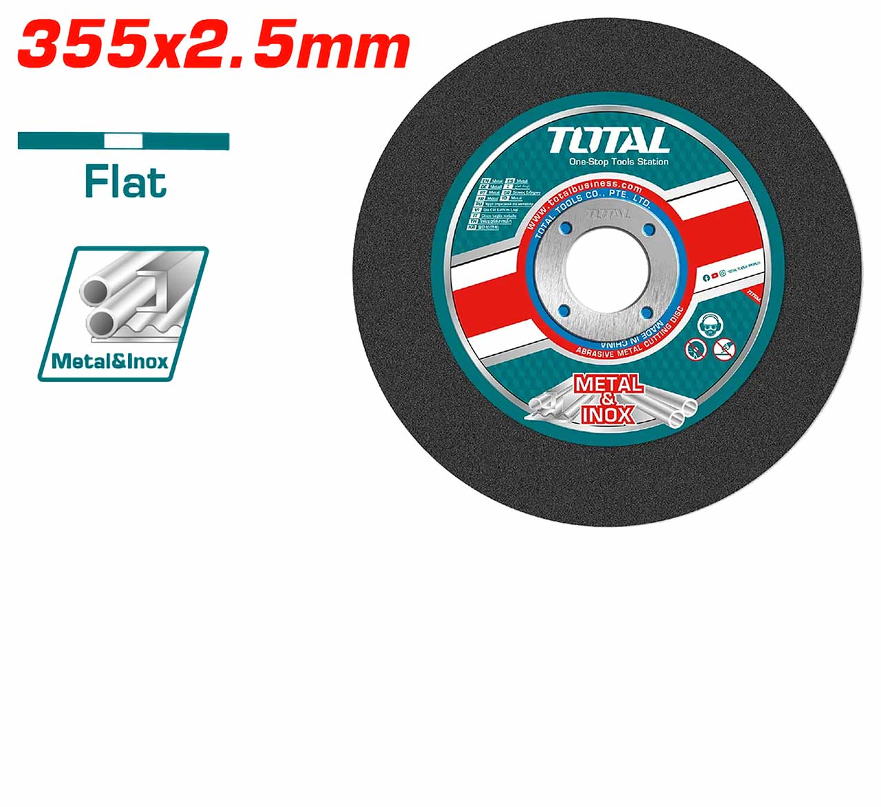 TOTAL 14″ Cutting Disc for Metal & Inox – TAC2253551