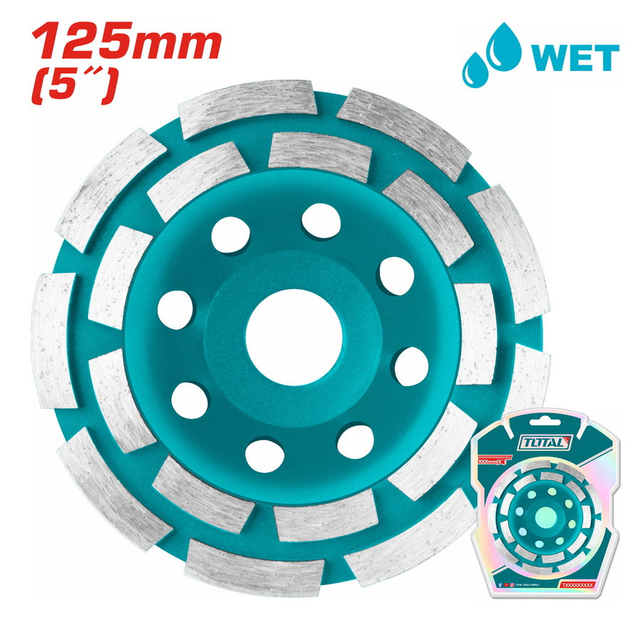 TOTAL Double Row Cup Grinding Wheel 125mm - 5" (TAC2421251)