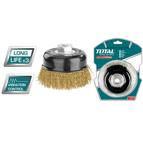 TOTAL Wire cup brush 75mm | 3" (TAC31035)