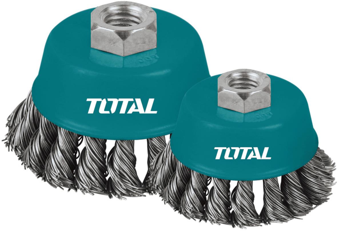 TOTAL Wire Cup Twist Brush 100mm - 4" (TAC32041)