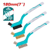 TOTAL Abrasive Wire Brush 3PCs Set 180mm 7" (TAC38033)