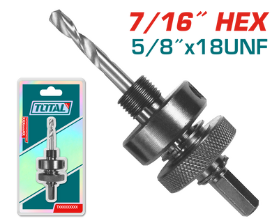 TOTAL Arbor for hole saw Hex shank 7/16" (TAC4202)