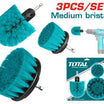 TOTAL TACM3001 3 Pcs Medium Bristle Brush Set