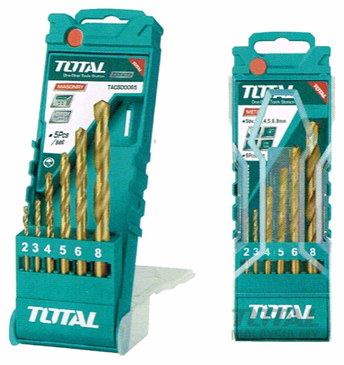 TOTAL 6PCs HSS Twist Drill Bits Set (TACSD0065)