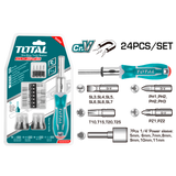 TOTAL ratchet screwdriver set 24 Pcs (TACSD30246)
