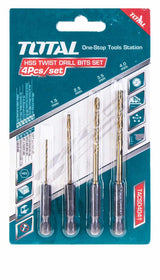 TOTAL HSS Twist Drill Bits 4 Pcs Set (TACSD4041)