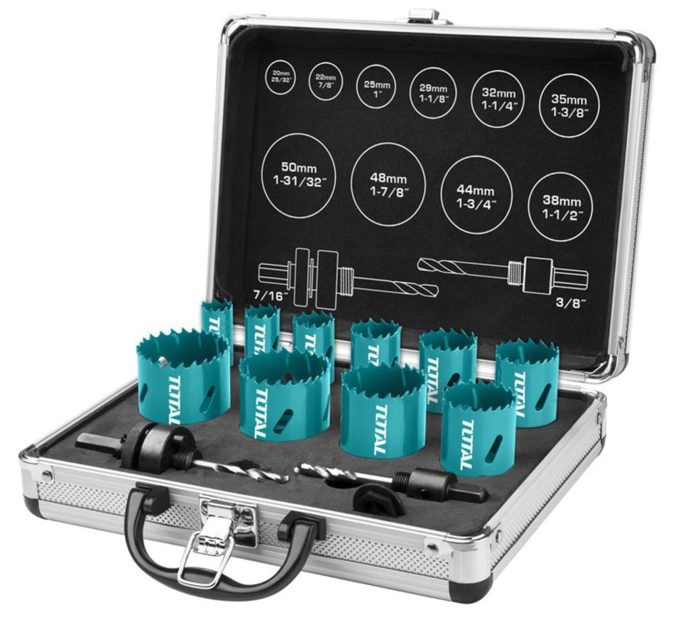 TOTAL Bi-metal hole saw set 12pcs
