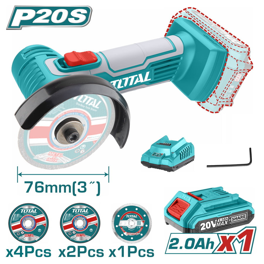TOTAL Lithium-ion mini cut-off tool 20V (TAGLI76017)