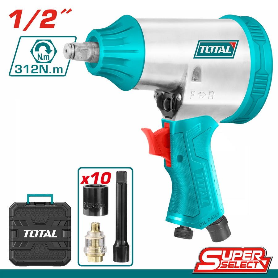 TOTAL 1/2″ Air Impact Wrench Set – 312Nm (TAT41125)