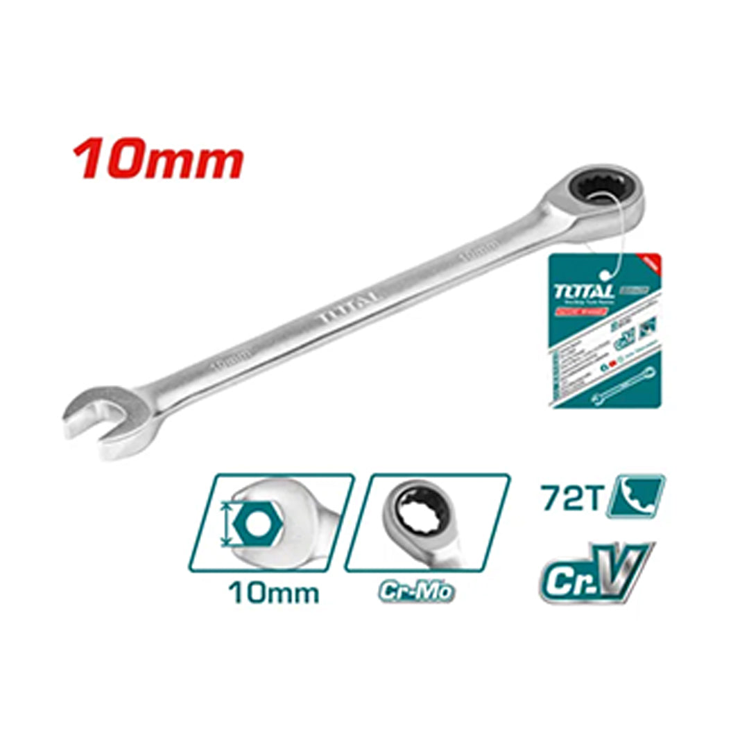 Total 12mm Open-End Wrench with Ratchet Powerful Performance and Precision