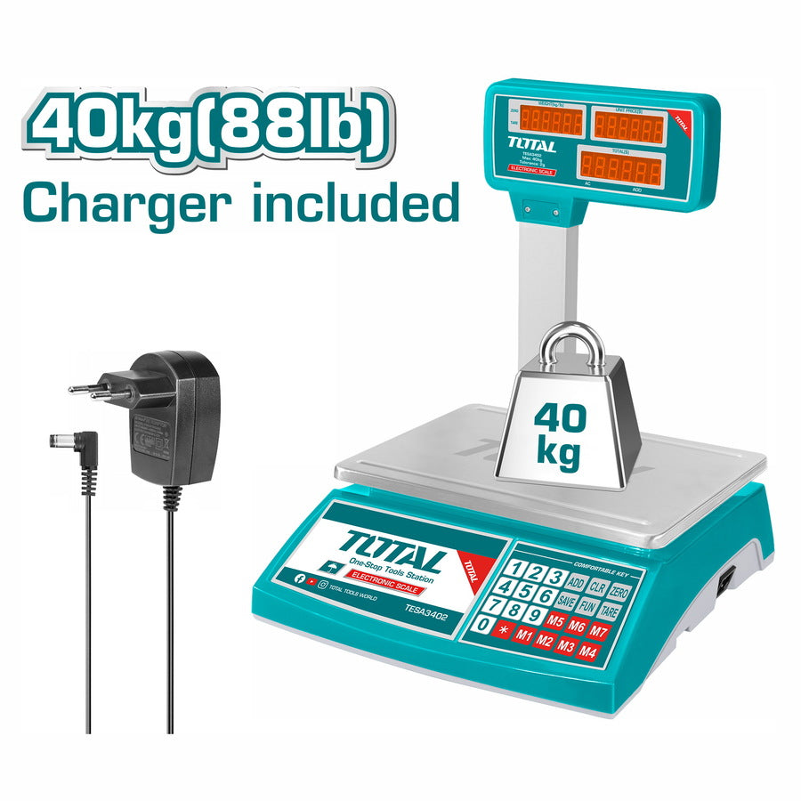 Total Electronic Scale 40KG (TESA3402) – High Accuracy & Performance