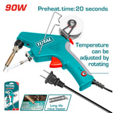 TOTAL Soldering Gun 90W with Solder Feeder and Temperature control (TET160732)