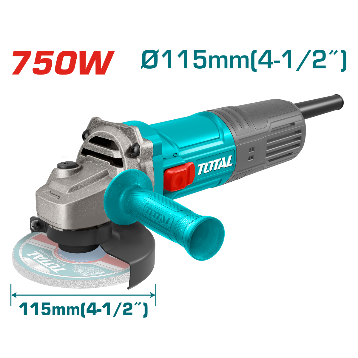 TOTAL Angle grinder 750W (TG10711556)