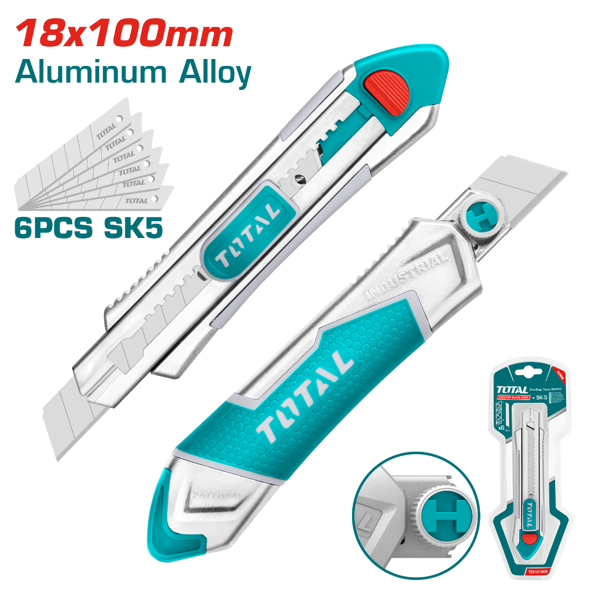 TOTAL Snap-off blade knife (TG5121806)