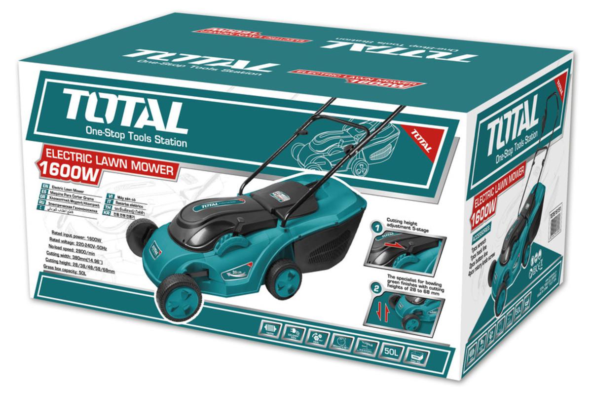 TOTAL 1600W Electric Lawn Mower – 38cm (TGT616151)