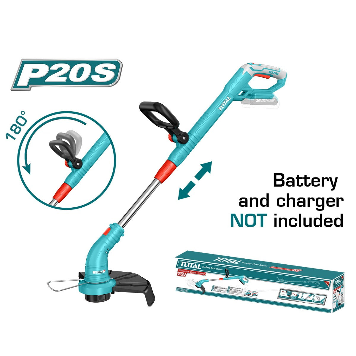 ماكنة قص حواف العشب 300ملم بدون بطارية وشاحن من توتال