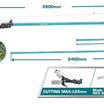 Total 2800mm Extendable Pole Saw & Pruner – Easy & Efficient Tree Care